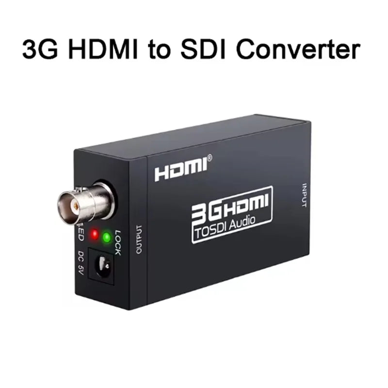 HDMI to SDI Converter SDI to HDMI Audio Video Adapter 720P 1080P HDMI to BNC Support SD HD 3G-SDI for Home Theater Cinema PC Oasis Select HDMI TO SDI with EU Plug