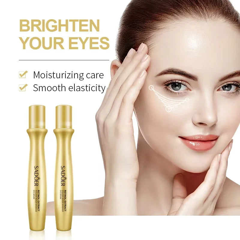 SADOER Retinol Rolling Bead Eye Serum – Firm & Brighten Eye Serum Oasis Select