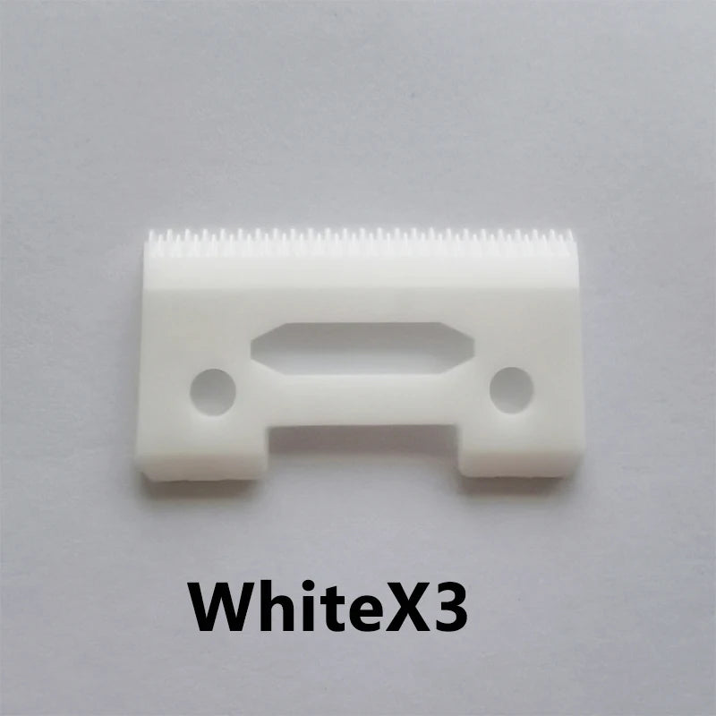 1/3/5Pcs Ceramic Clipper Blades Professional Head Replacement Barber Accessories Solid Color/Camouflage Color Ceramic Blade Oasis Select 110-WhiteX3