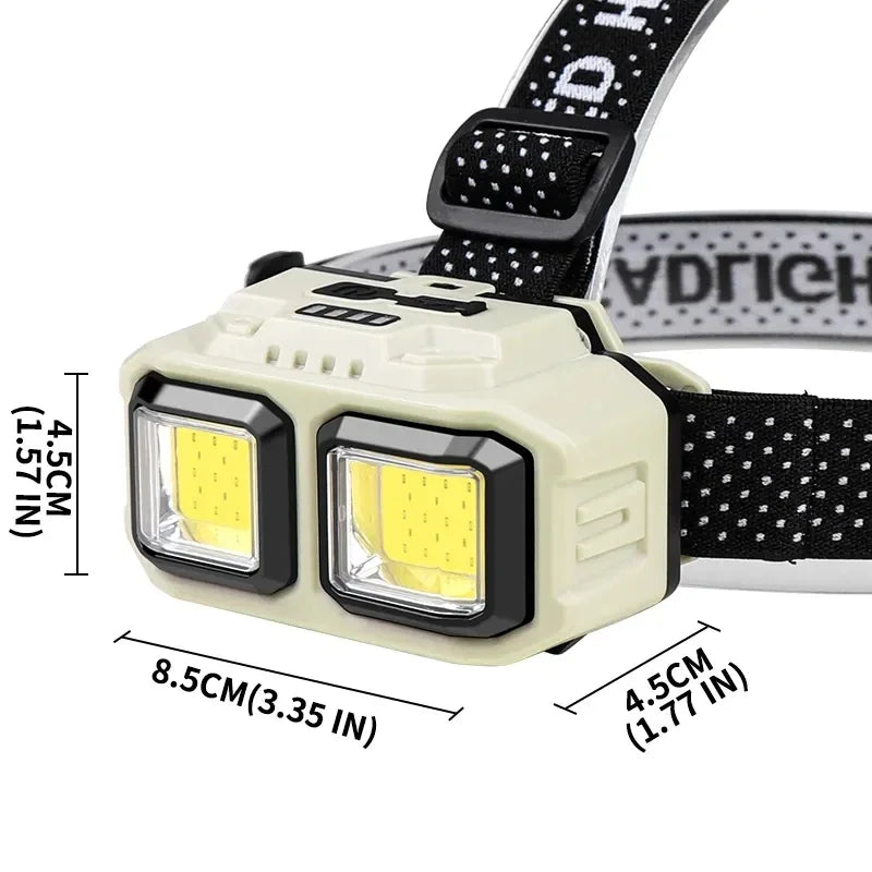 Powerful LED HeadlampTorch USB Rechargeable Flashlight Headlight Waterproof Head Light Camping Fishing Mining Light Lamp Torch Oasis Select
