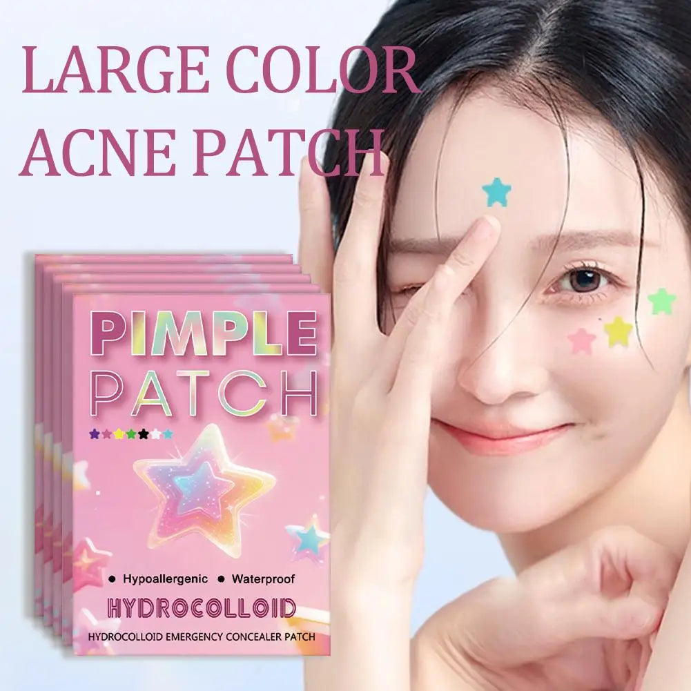 Assorted Sizes Colorful Stars Hydrocolloid Pimple Patches For Covering Zits Blemishes Spots, Acne Patches Stickers 1400 Counts Oasis Select
