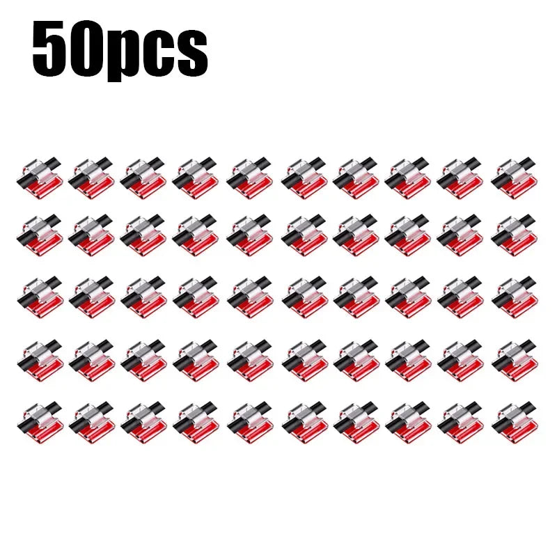 10/20/30/40/50pcs Cable Clips Self-Adhesive Cord Management Wire Holder Organizer Clamp Self-Adhesive Light Clips Car Wire Clip Oasis Select 50pcs Transparent