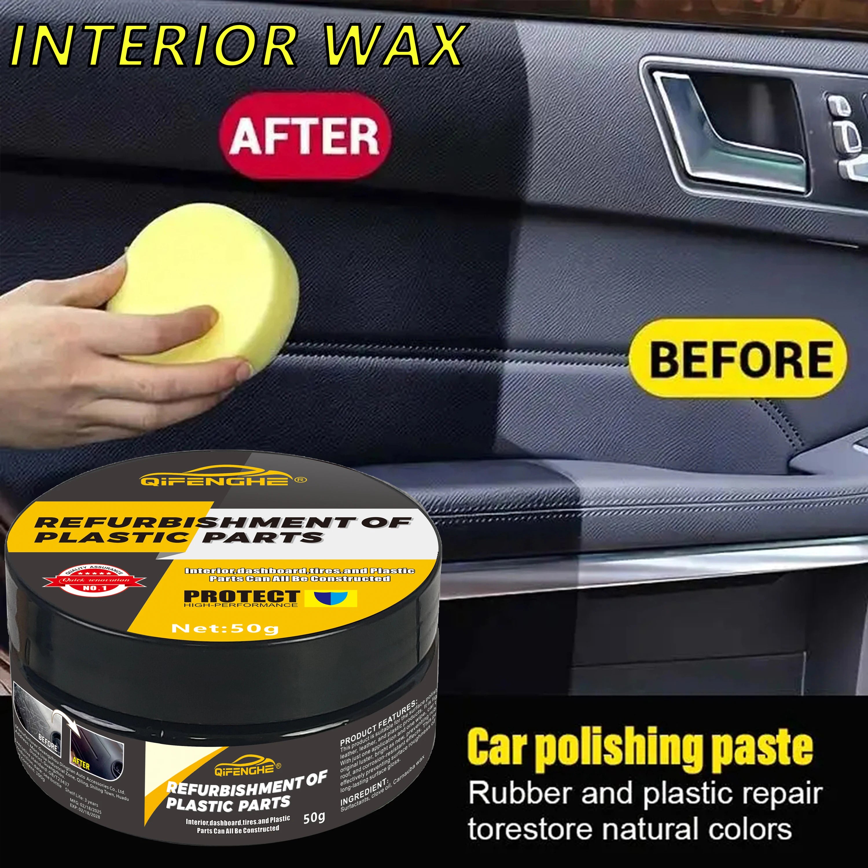 Car Restoration Wax – Nano Crystal Trim, Tire & Interior Shine