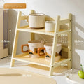Multi-functional ins medieval rattan cream double-layer desktop rack dormitory bedroom office kitchen cup holder finishing rack Oasis Select Milky white 26 long