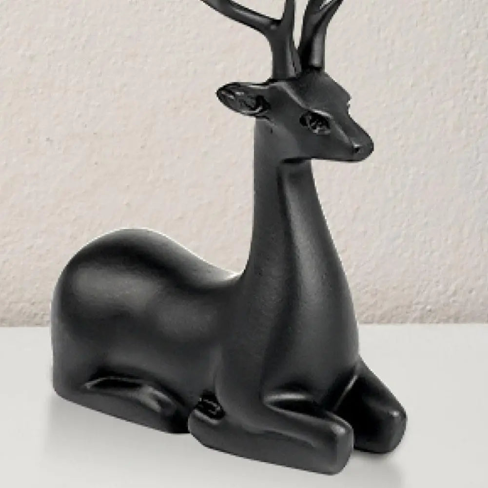 Christmas Reindeer Decor Modern Style Deer Statues Elk Sculpture Figurines Ornament Living Room Bedroom Office Home Decor Oasis Select