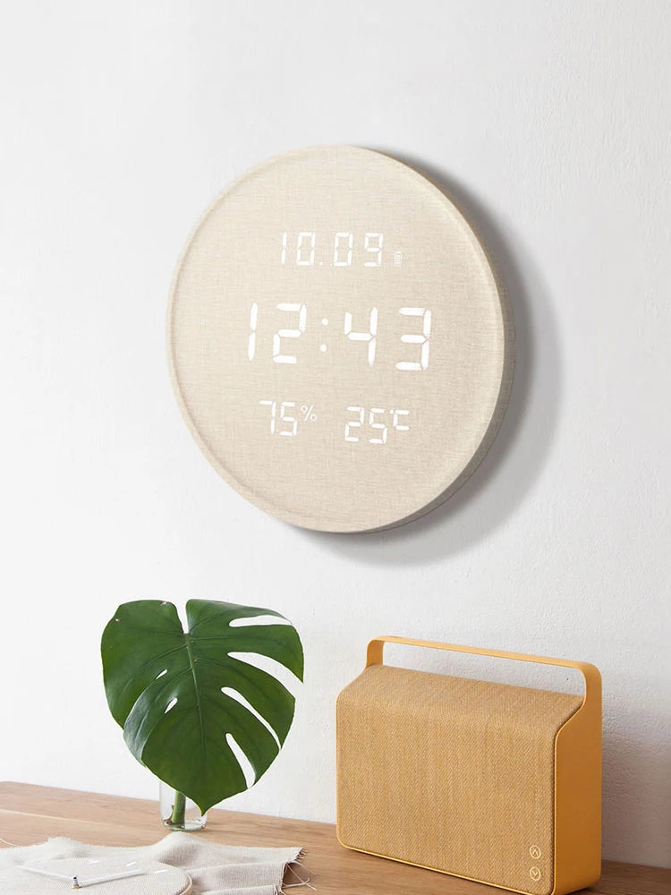 LED luminous electronic clocks living room home fashion creative Nordic light luxury simple wall clock Oasis Select