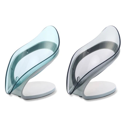 2pcs Self Draining Soap Dish with Suction Cup Jaboneras Para Baños Modernos Leaf Design Bar Soap Dish for Shower Sink Kitchen Oasis Select Combo