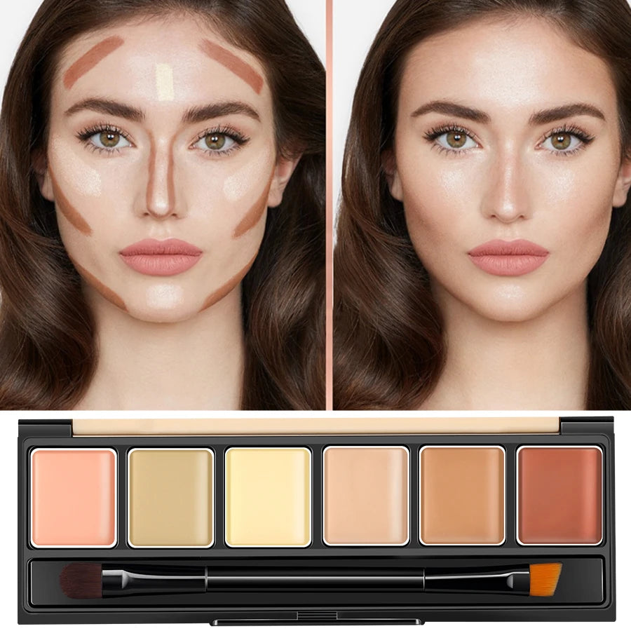 FUNPARK 6-Color Cream Concealer Palette | Full Coverage