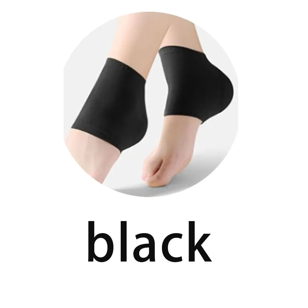 Silicone Gel Heel Cover Sock – Moisturizing & Cushioning Heel Sock Cover Oasis Select black China Mainland