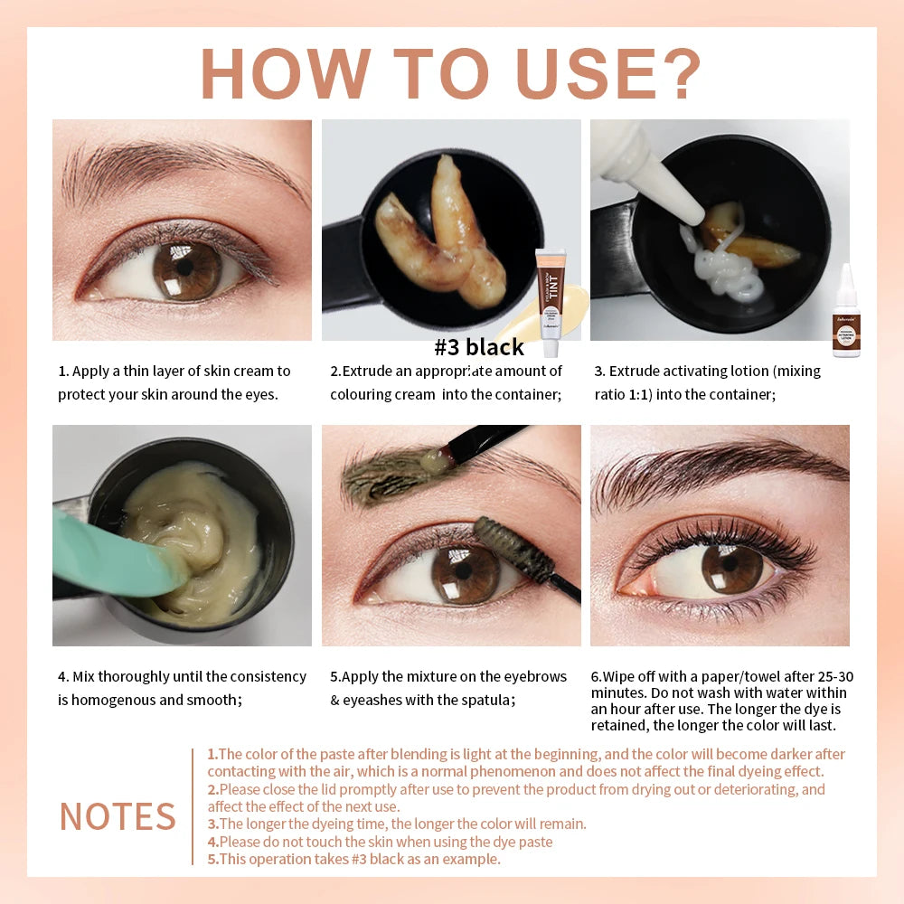 Lakerain Eyebrow Tint Dye Professional Eyebrow Dye Waterproof Long-lasting Eyebrow Brow Kit Semi Permanent Home Use Pro Kit Oasis Select