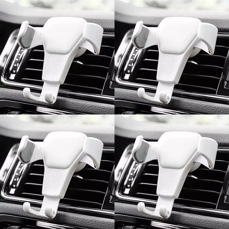1/2/3/4pcs Car Phone Holder Bracket Gravity Mobile Mount Cellphone Stand Accessories For IPhone For Samsung For Huawei Stand Oasis Select 4pcs white