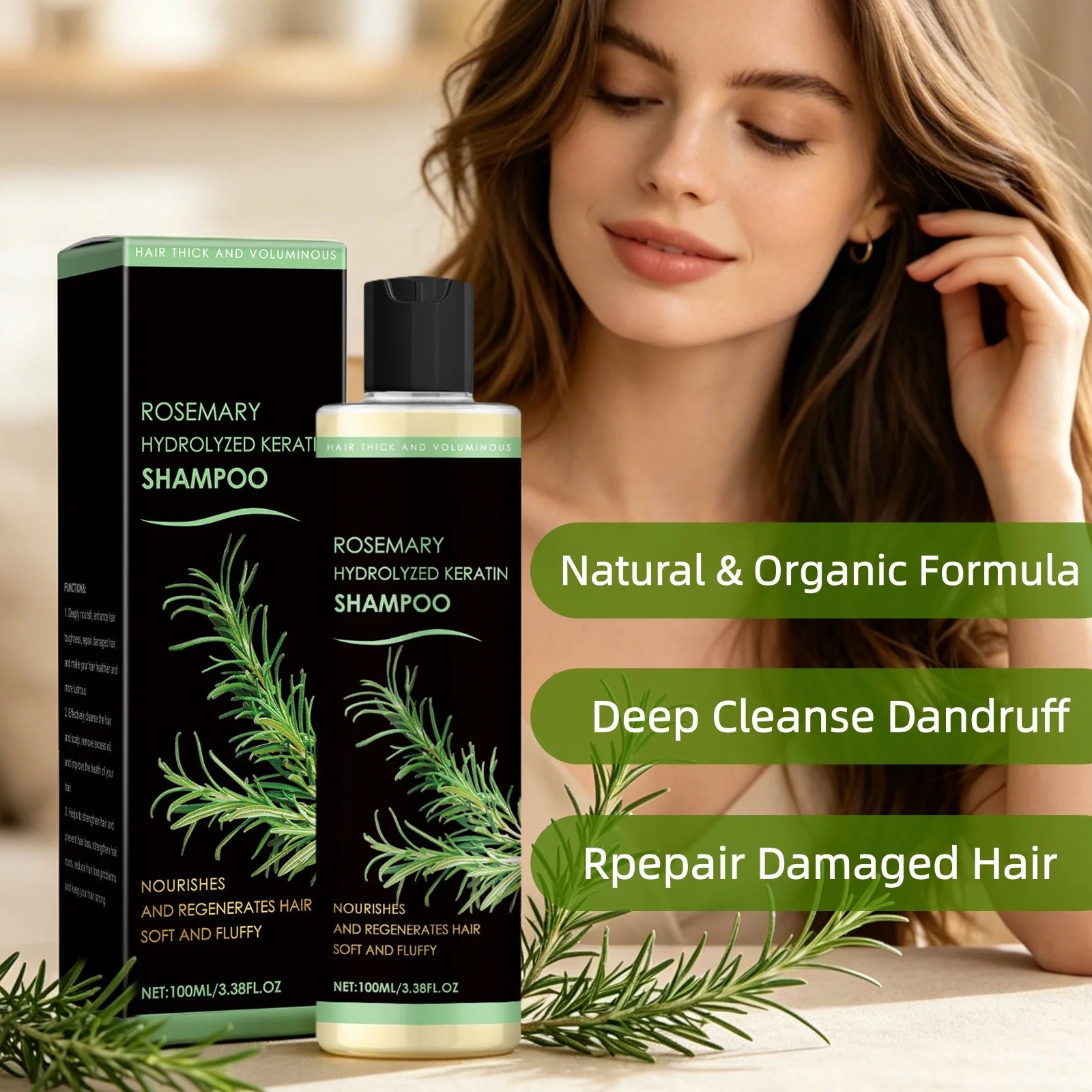 Rosemary & Keratin Shampoo – Cleanse, Nourish & Thicken Hair