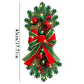 Christmas Wreath Bow Upside-down Tree Wreath Staircase Corridor Christmas Decoration Props Oasis Select U2-45 red-green