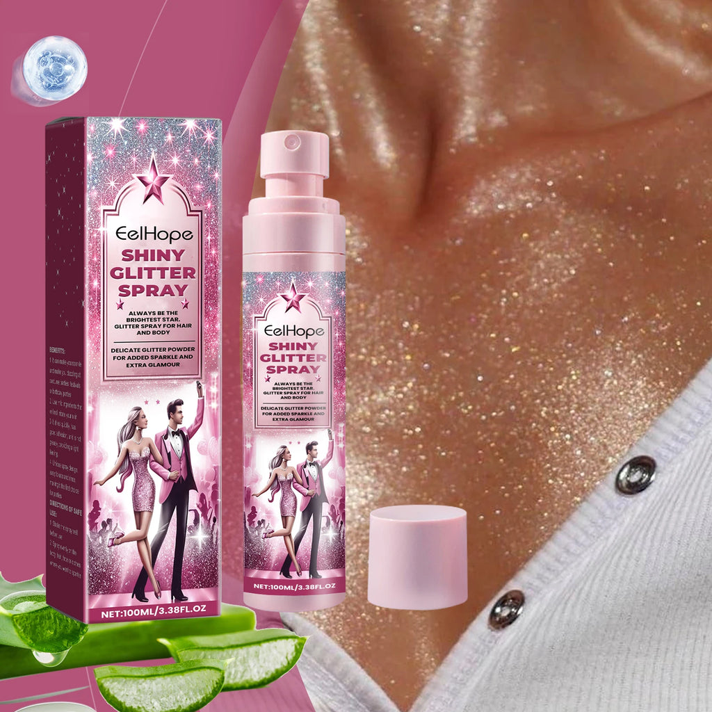Eelhope Glitter Shimmer Spray – Face, Hair, Body & Clothes Body Glitter Spray Oasis Select