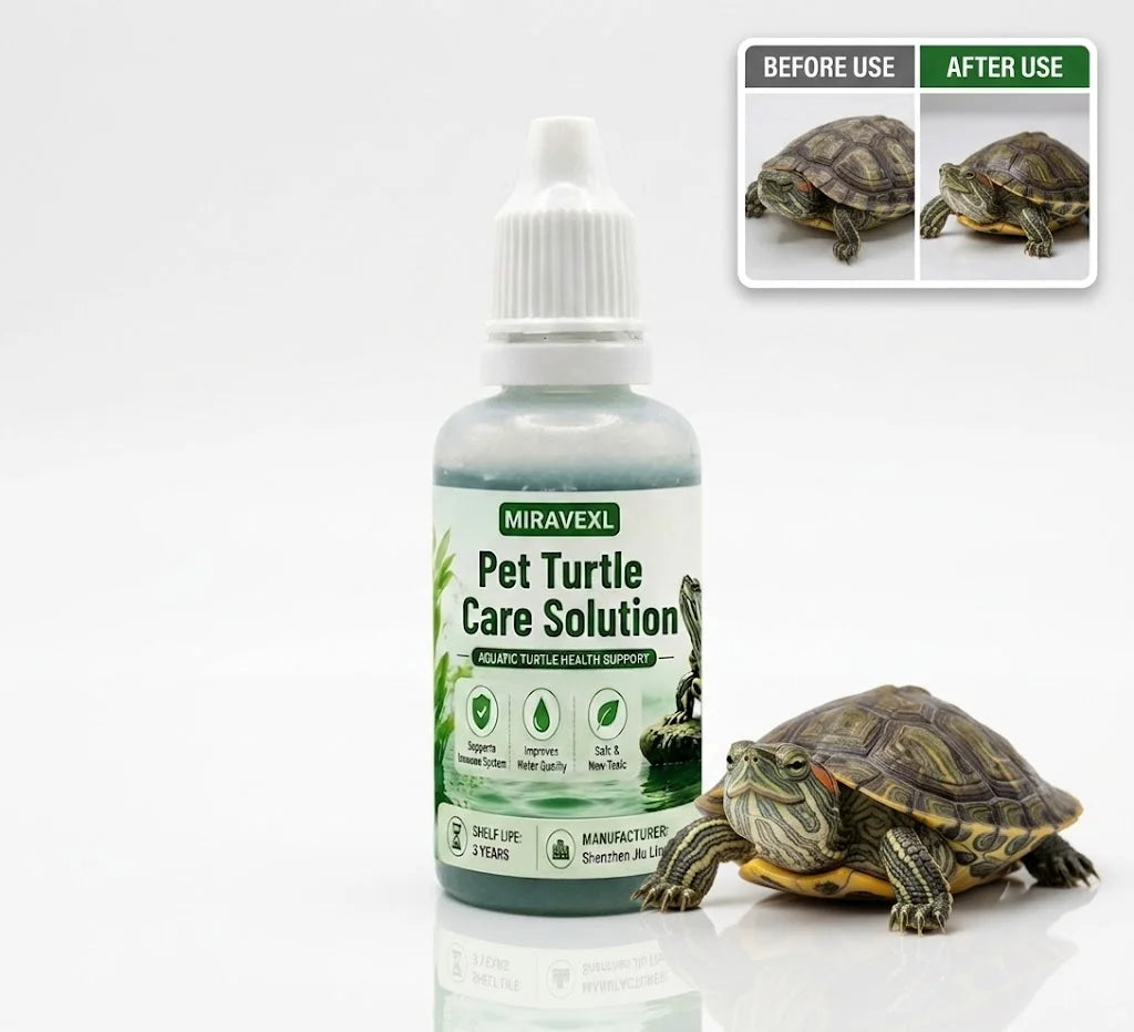 MIRAVEXL Pet Turtle Care Solution Aquarium Water Conditioner Aquatic Turtle Health SupportImproves Water Quality Safe Non Toxic Oasis Select