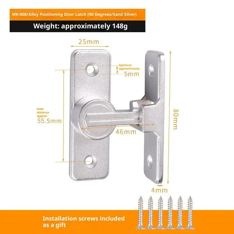 Zinc Alloy 90° Sliding Door Latch | Luminous Barn Gate Bolt