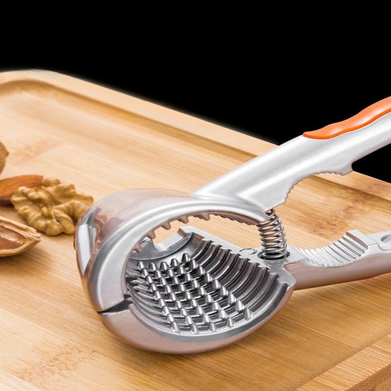 JUSTINLAU Thickened Aluminum Alloy Walnut Clip Anti Splash Nut Sheller Household Kitchen Walnut Opening Tool Size Nut Universal Oasis Select