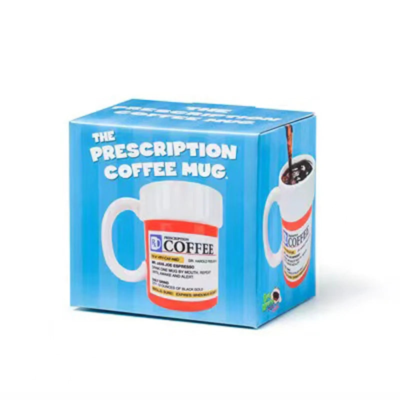 Creative Ceramic Coffee cup Medicine Bottle Mug Breakfast Milk Pot Office Tea Set espresso cups Gift for Friends Families Oasis Select
