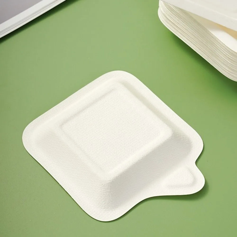 100-Pack Biodegradable Square Disposable Paper Plates | Eco Cake Disposable Paper Plates Oasis Select