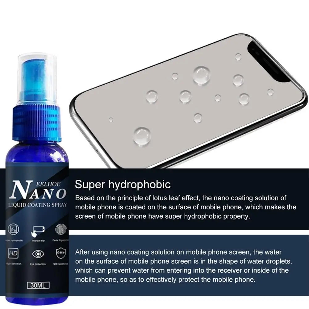 Nano Liquid Screen Protector Spray 30ml – Hydrophobic Coating Nano Screen Coating Oasis Select