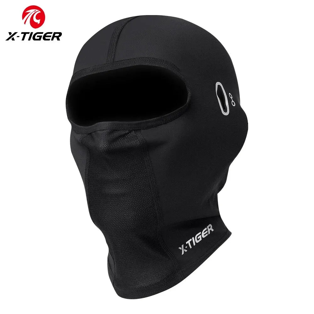 X-TIGER Sun Protection Cycling Mask Scarf Ice Silk Outdoor Masks for Men Cool Face Cover Sports Bicycle Mask Oasis Select Black