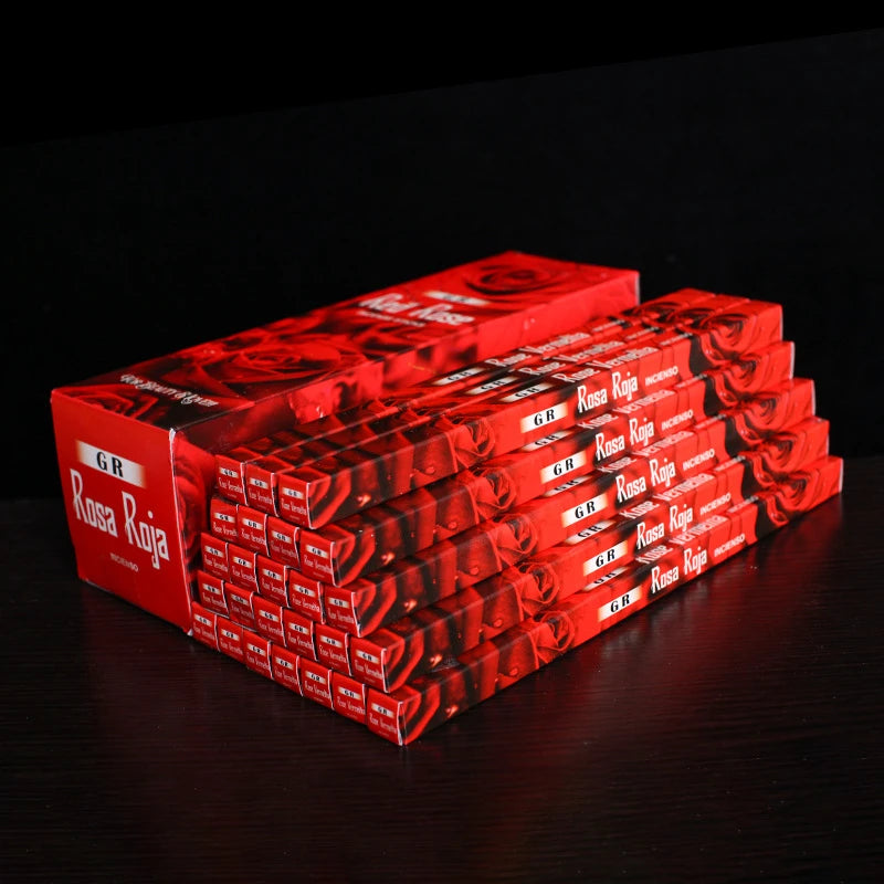 GR 25 Small Boxes India Red Rose Incense Sandal Meditation Call Money Collection Incense Sticks Office Teahouse Home Fragrance Oasis Select