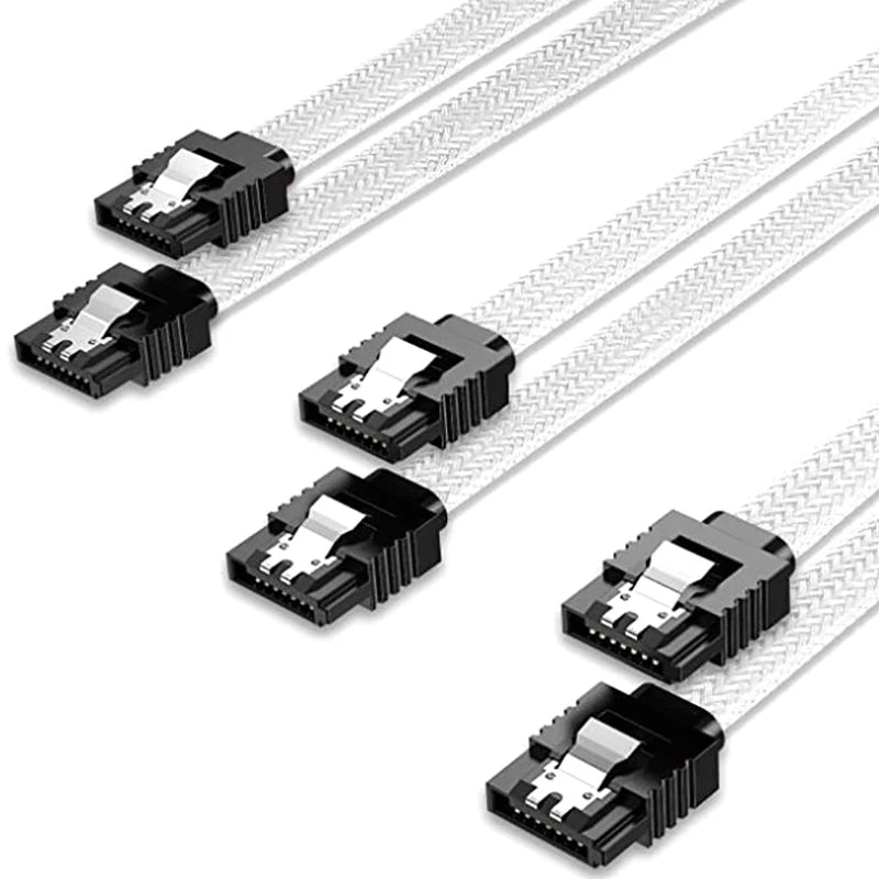 SATA 3.0 III SATA3 7pin Data Cable 6Gb/S SSD Cables HDD Hard Disk Drive Cord Line With Nylon Premium Sleeved Oasis Select