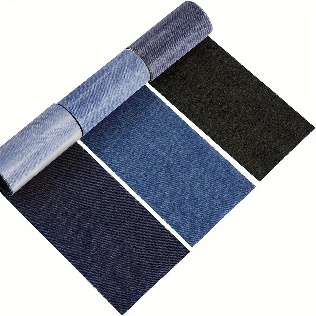 3 /Rolls of Jean Iron-On Patches, 8 x 50 cm Repair Patches, Clothing, Self-Adhesive Iron-On Patches for Children Adults (Dark Bl Oasis Select 3pcs