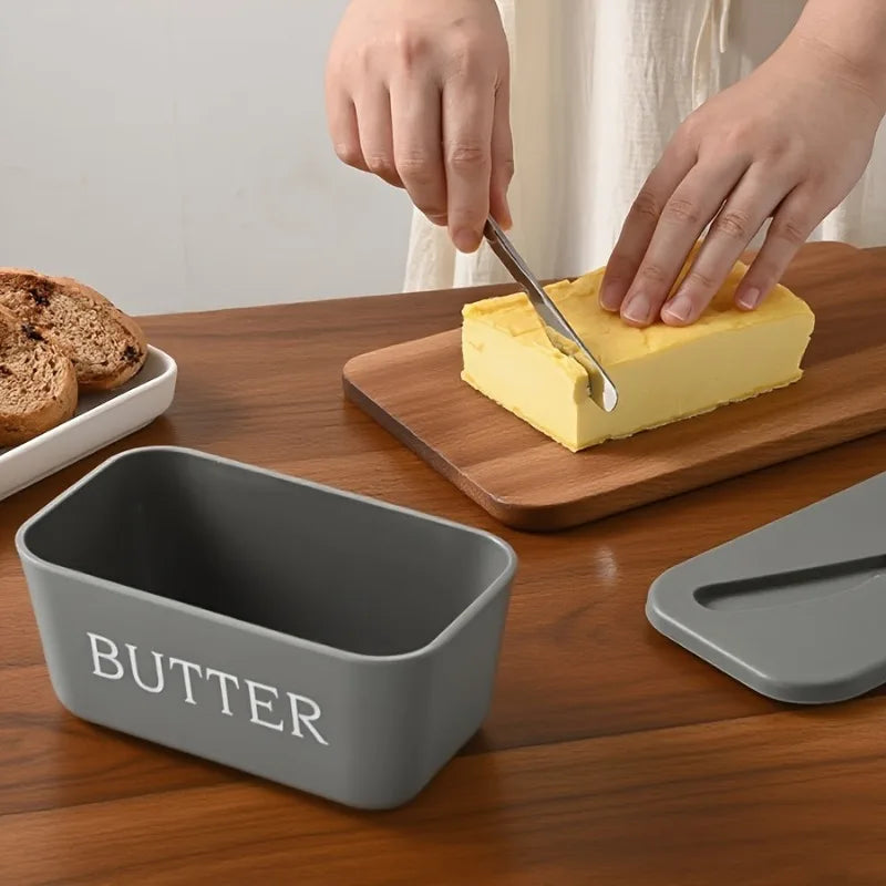 Butter Box with Knife Set, Refrigerator Storage Container, Easy Clean Surface, for Home Hotel Restaurant Kitchen Butter Serving Oasis Select