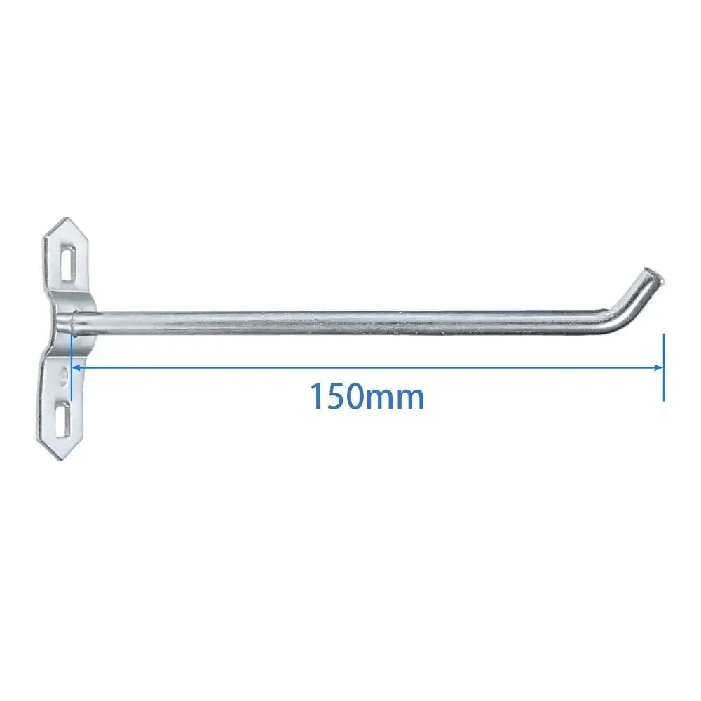 Wall Mount Square Hole Hook Durable Storage Rack 25/50/75/100/150/200mm Oblique Hanger Hole Board Hook Pegboard Hook Oasis Select 150mm