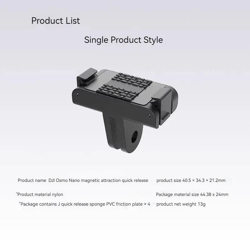 Magnetic Quick Release Adapter for DJI OSMO NANO & ACTION 6