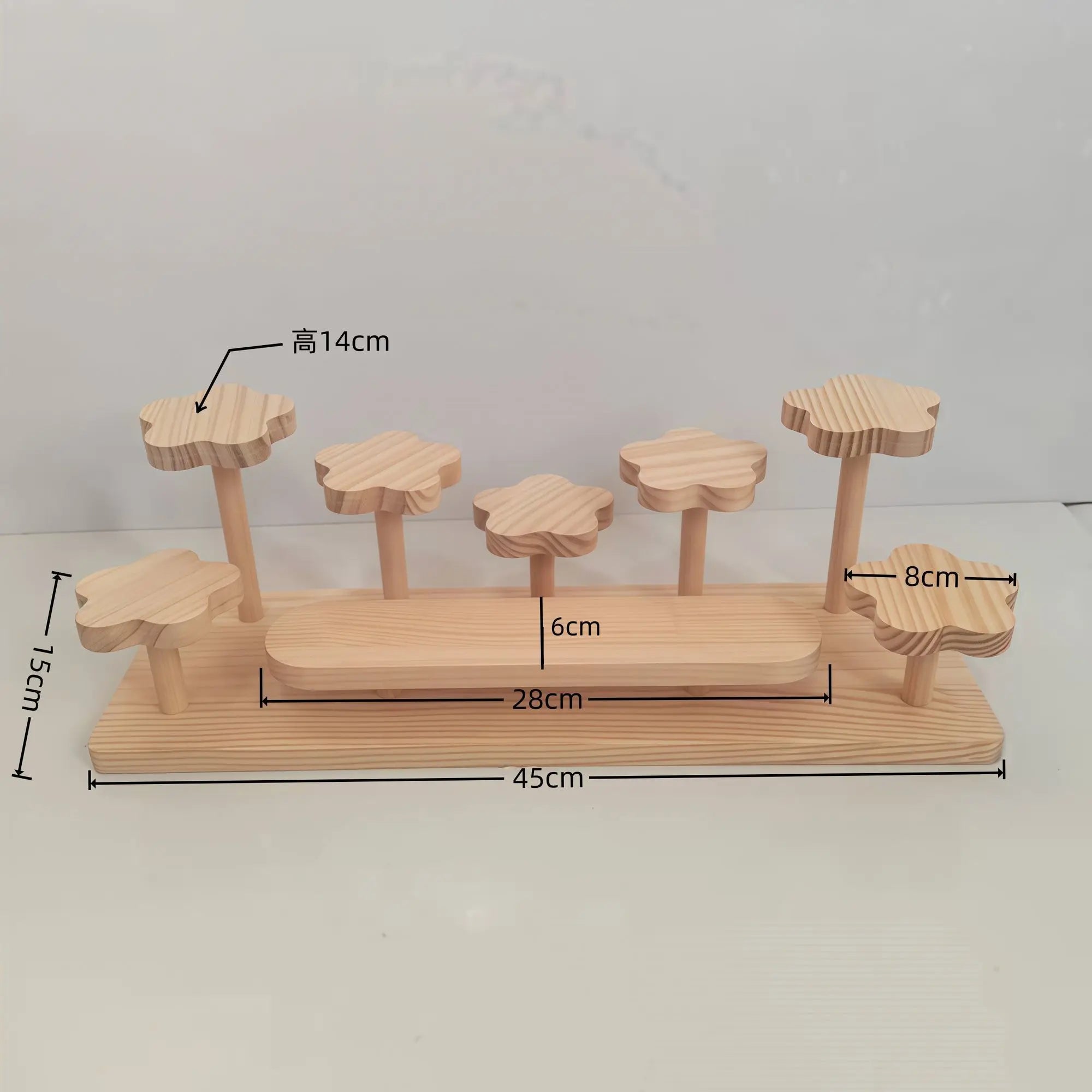 Wooden Display Stand – Jewelry, Succulents, Pastry & More