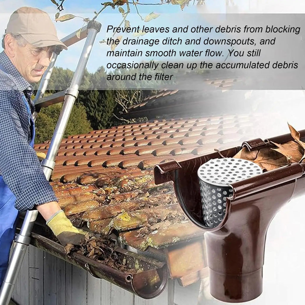 Rain Gutter Cover System 304 Stainless Steel Drain Outdoor Gutter Cleaning Tool Gutter Cleaning Tool Gutter Guard Downspout Oasis Select