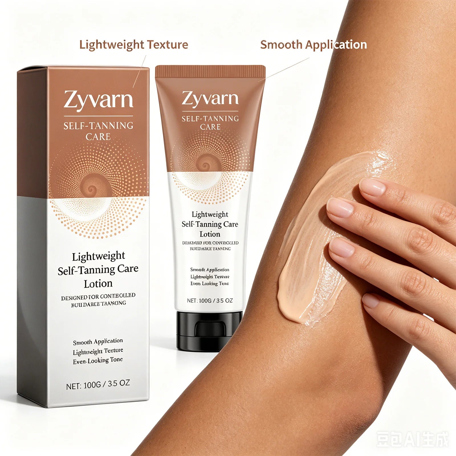 Self Tanning Lotion Sunless Tanner Natural Glow Buildable Tan Streak Free Hydrating Lightweight Even Bronze Non Greasy 100g Oasis Select