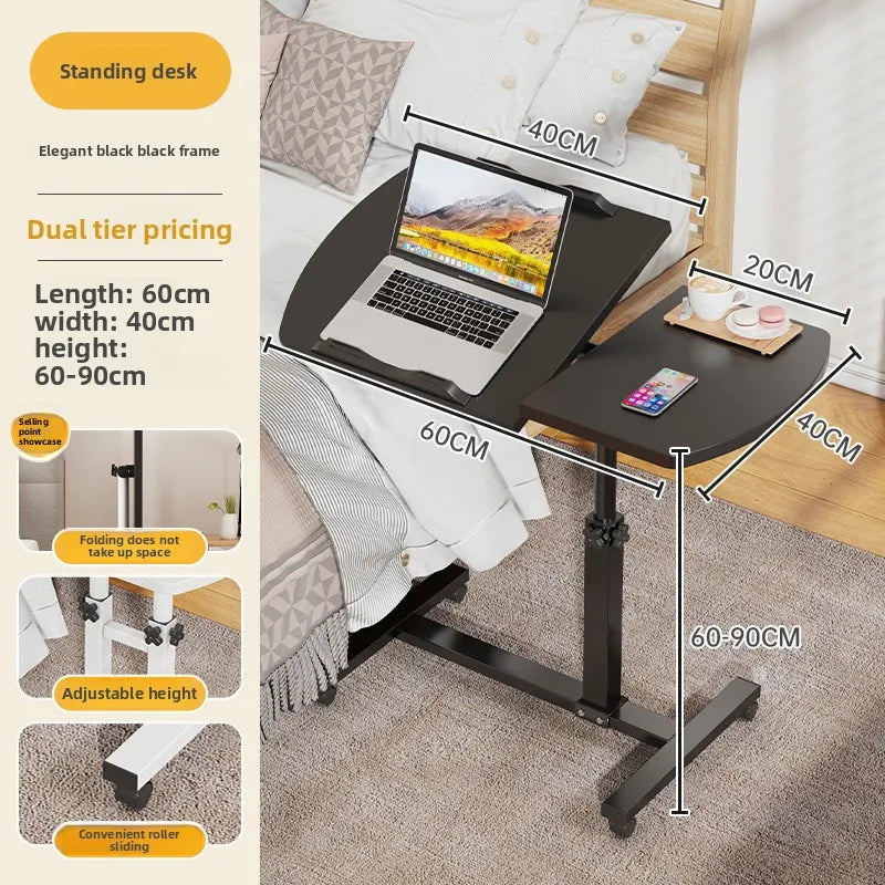 Multi-functional Bedside table removable computer desk bedroom table lifting desk notebook folding table sturdy and durable Oasis Select s-hei-40mm-f-60