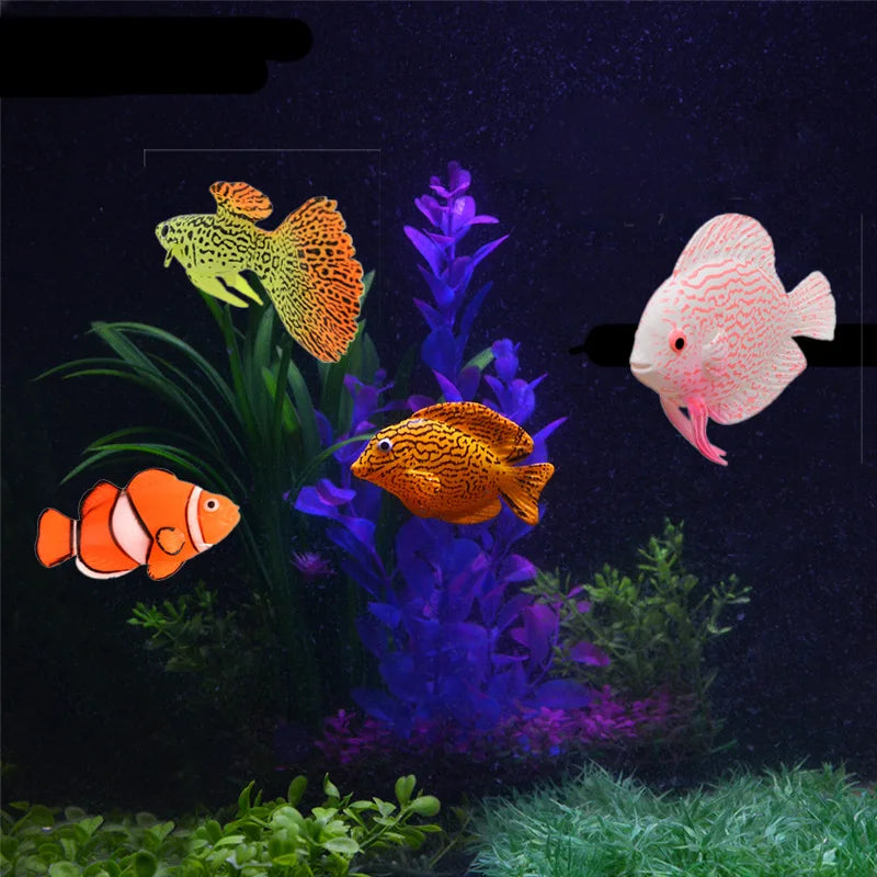 Glow In The Dark Artificial Aquarium Goldfish Ornament Fish Tank Jellyfish For Garden Ornament Fish Tank Decoration Oasis Select