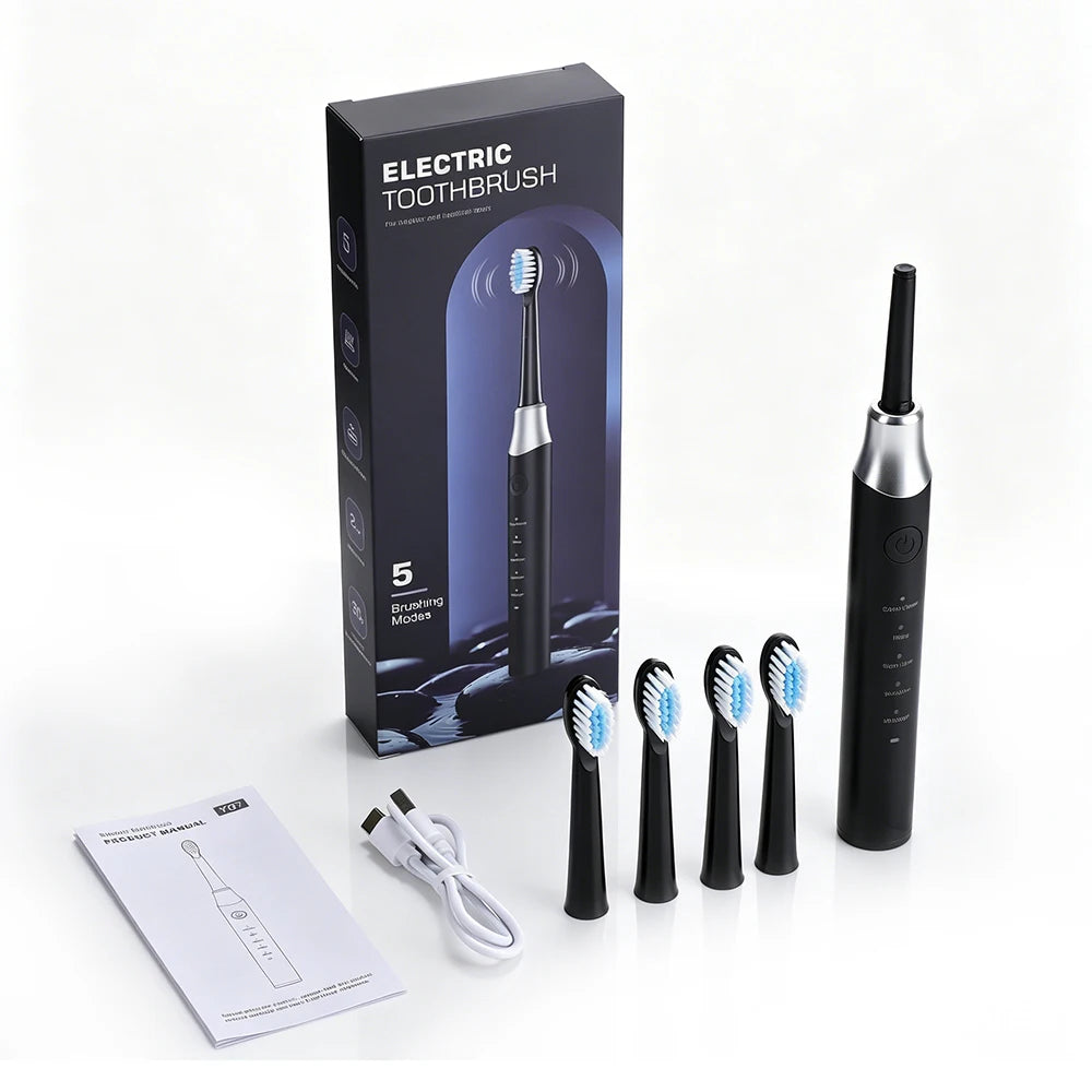 AFDEAL Sonic Electric Toothbrush 5 Modes | IPX7 & 4 Heads
