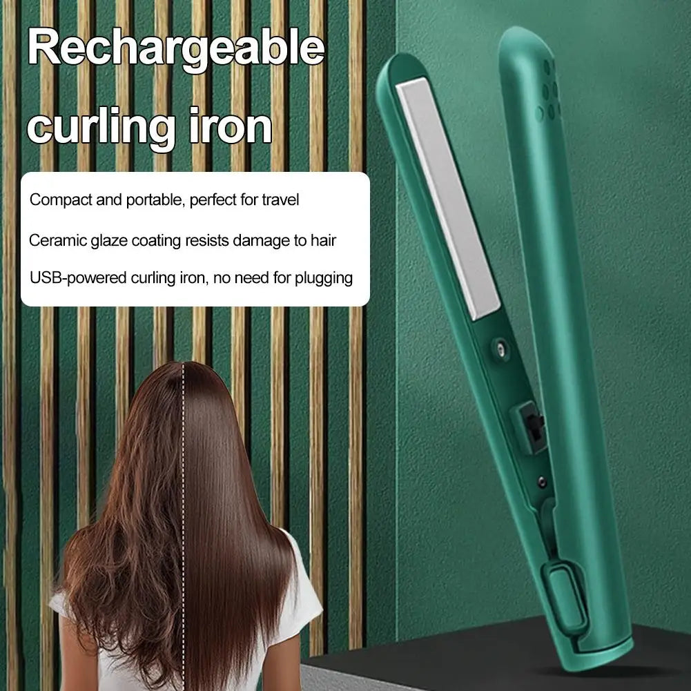 2-in-1 Mini Hair Straightener & Curler – Portable Travel Tool Hair Styling Tool Oasis Select
