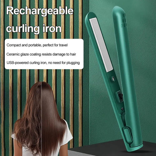 2-in-1 Mini Hair Straightener & Curler – Portable Travel Tool Hair Styling Tool Oasis Select