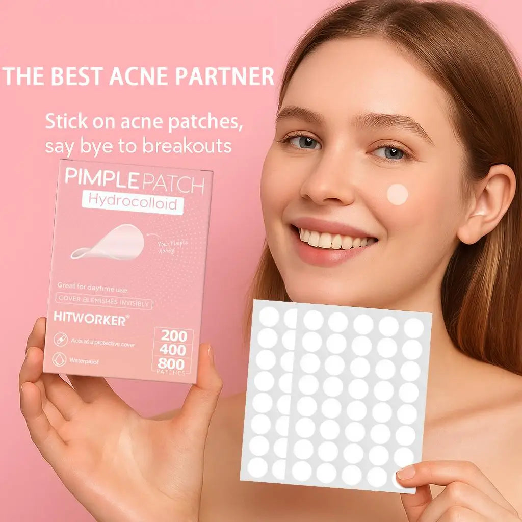 800/400/200 pieces/box of acne patches - non-alcoholic, used to absorb acne secretions, non irritating, essential for acne care Oasis Select