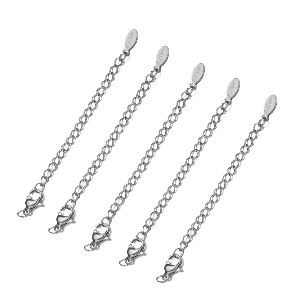 PVD Stainless Steel Curb Chain Extender End Chains Lobster Clasps