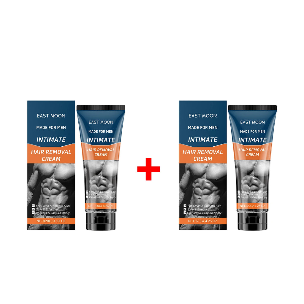 Men Hair Removal Cream Gentle Painless Depilatory Cream for Male Chest Back Underarm Low Irritation Full Body Hair Remover Oasis Select 2pcs