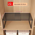 DIY Metal Closet Shelf Expandable Adjustable Wardrobe Organizer Retractable Stackable Shelves Bathroom Oasis Select Black L