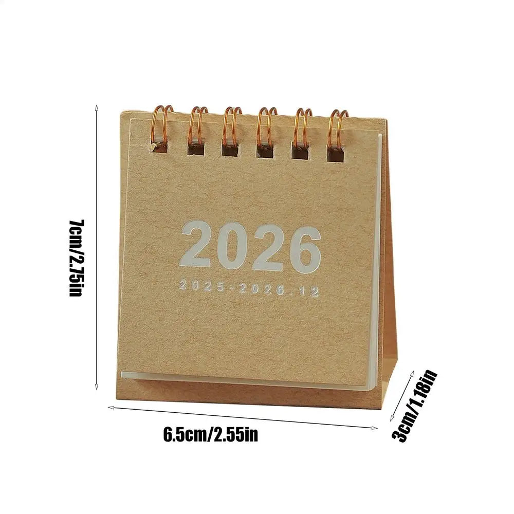 Small Desk Calendar 12 Months Desktop Calendar Daily Scheduler Aesthetic Paper Offices Supplies Yearly Planner for Offices Home Oasis Select cream colored