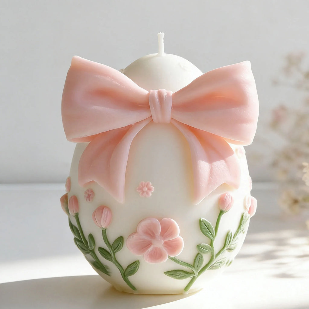 Bow Egg Scented Candle Mold Decorative Easter Egg Mold Diffuser Stone Mold Bowknot For Candle Making Gifting Diy Craft Oasis Select