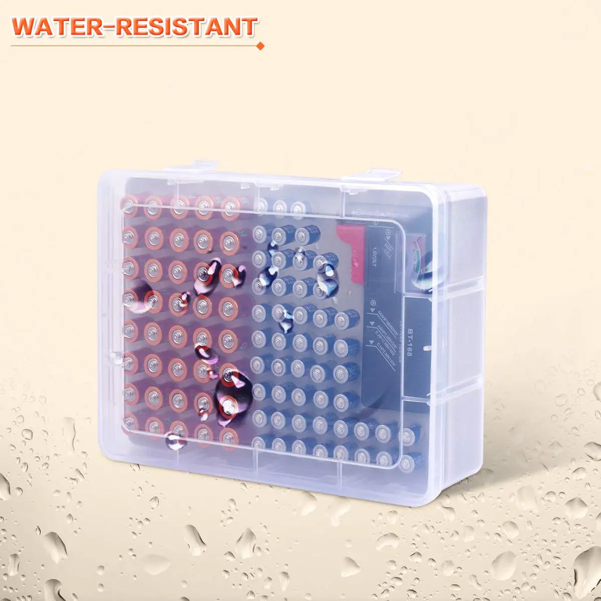Battery Storage Organizer Box + Tester – Holds 90+ Batteries
