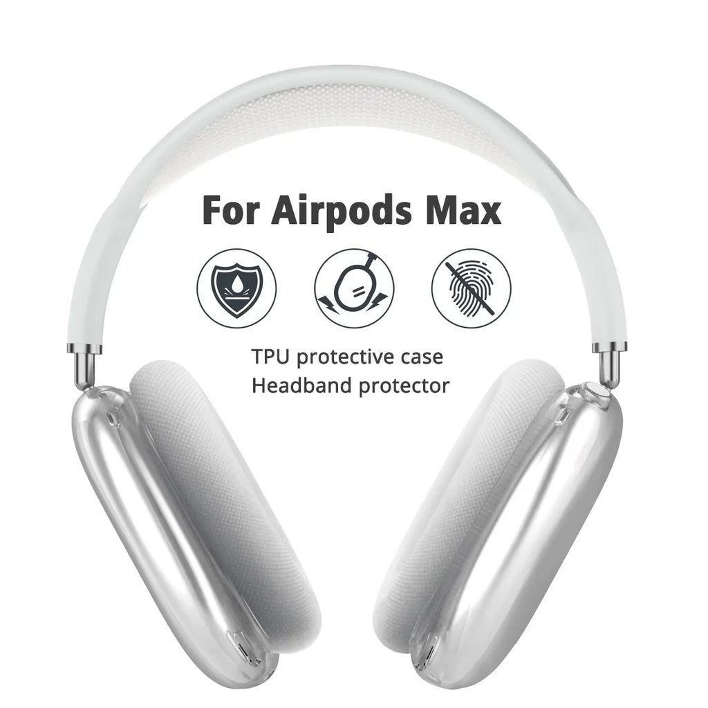 For AirPods Max Transparent Case Soft TPU Anti-Scratch Cover Sleeve Protective Cases For Apple AirPods Max Headphone Accessories Oasis Select