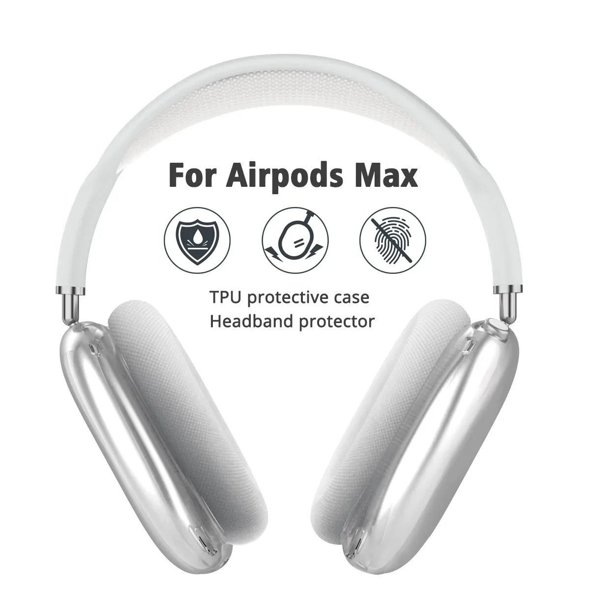 For AirPods Max Transparent Case Soft TPU Anti-Scratch Cover Sleeve Protective Cases For Apple AirPods Max Headphone Accessories Oasis Select