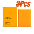 Turmeric Glow Soap Dark Spot Acne Removal Brightening Face Body Soap Even Skin Tone Moisturizing Deep Cleansing Nourishing Bar Oasis Select 3 x 100g Boxed