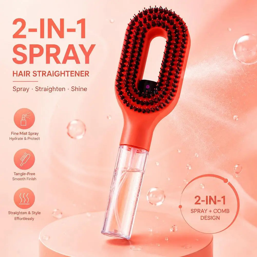 Multi-functional Essential Oil Spray Bottle Comb Wet Dry Scalp Massage Bristle Comb Salon Fluffy Modeling Comb Anti-Static Comb Oasis Select